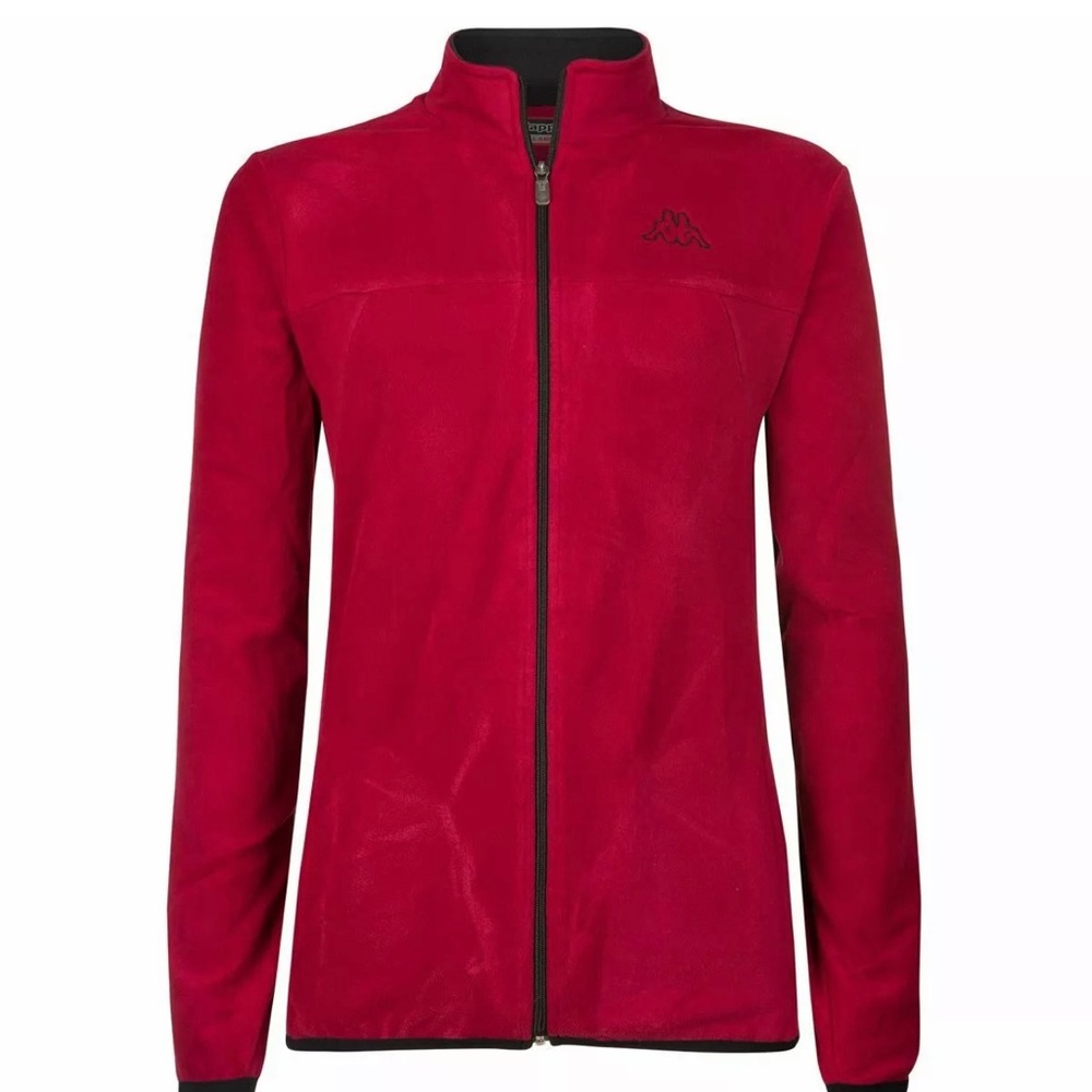 Kappa Red Zip Up Sweater Fleece High Collar